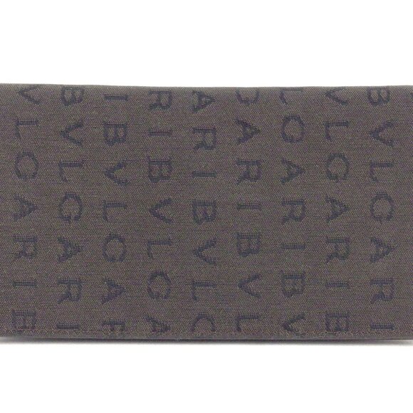 BVLGARI Long Book Logo Mania Cambus ?~ Leather Authentic USED - Picture 1 of 8